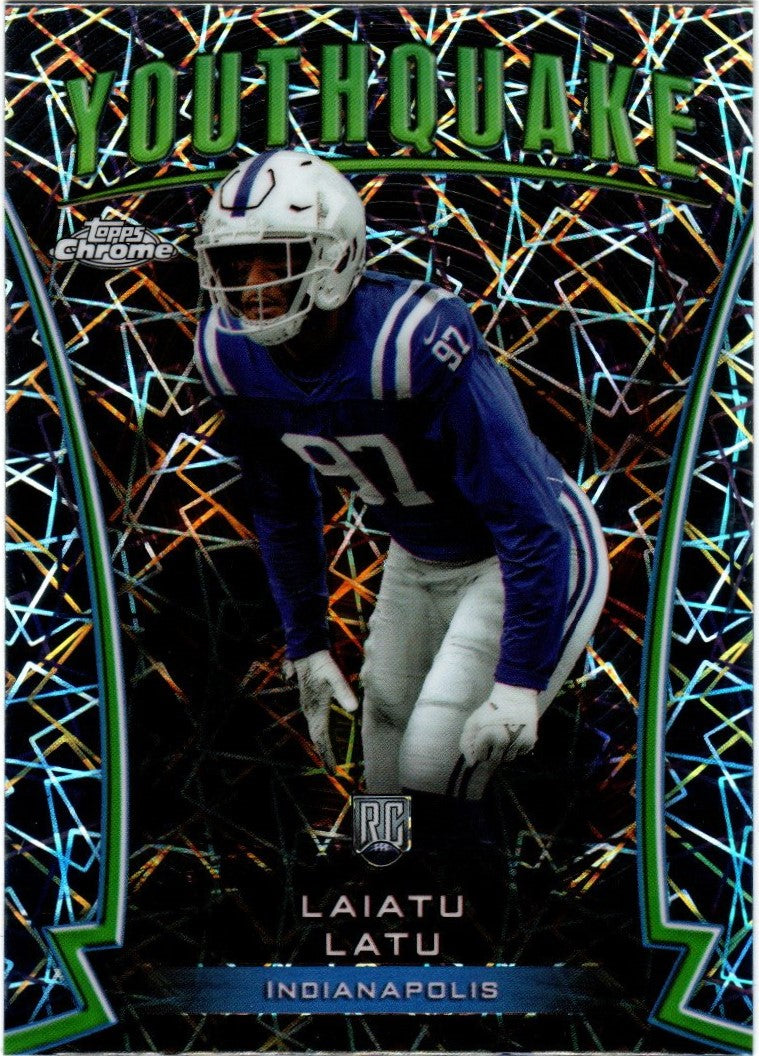 Topps Chrome Football 2024 - Y-9 - Laiatu Latu - Indianapolis - Youthquake