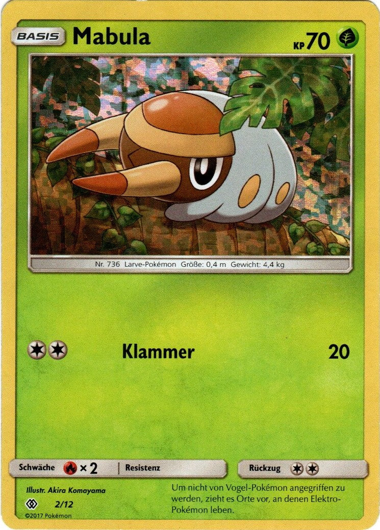 Pokemon McDonald's Collection 2017 - Mabula - 2/12 - Holo