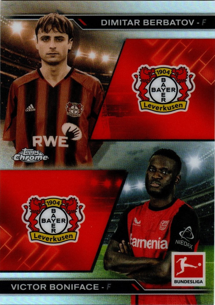 Topps Chrome Bundesliga 2024/25 - HIN-2 - Berbatov/ Boniface - Bayer 04 Leverkusen