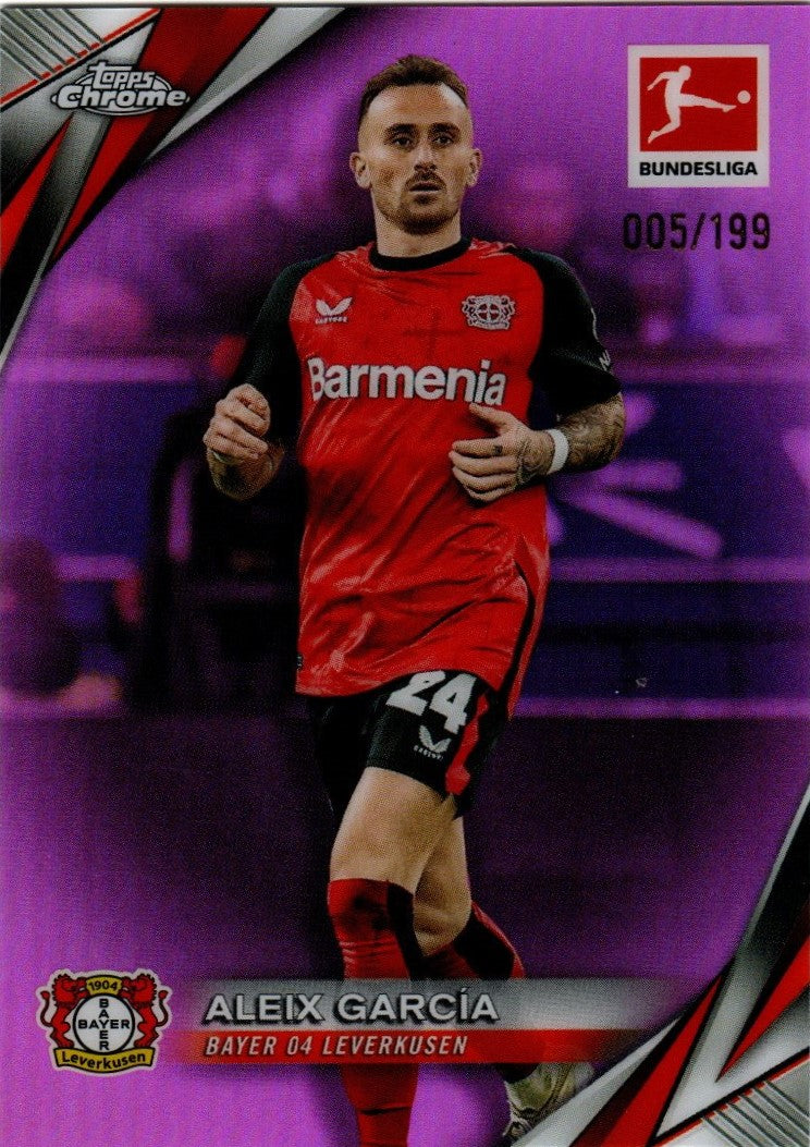 Topps Chrome Bundesliga 2024/25 - 64 - Aleix Garcia - Blue 005/199 - Bayer 04 Leverkusen