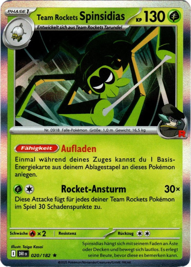 Pokemon Karmesin&Purpur Ewige Rivalen - Team Rockets Spinsidias - 20/182 - Holo
