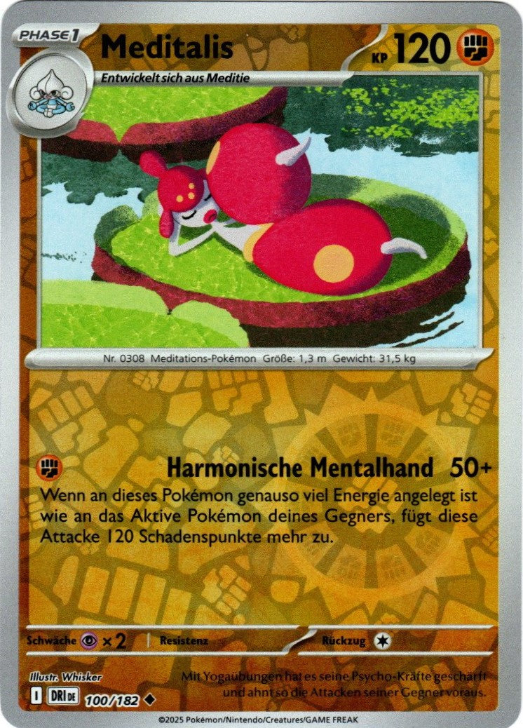 Pokemon Karmesin&Purpur Ewige Rivalen - Meditalis - 100/182 - Reverse Holo