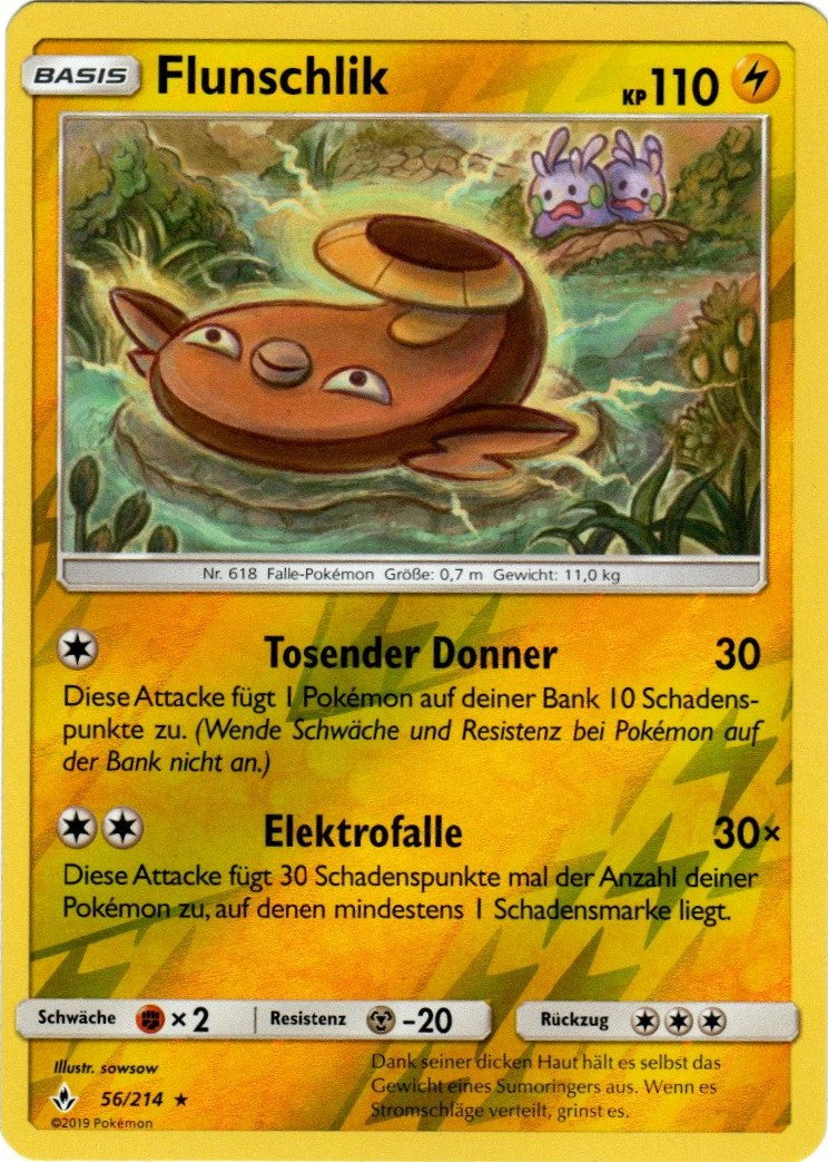 Pokemon Sonne&Mond Kräfte im Einklang - Flunschlik - 56/214 - Reverse Holo