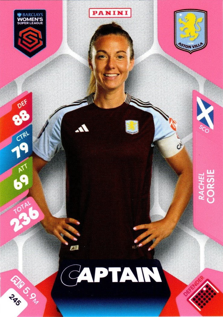Panini Adrenalin XL Barclays Women's Super League 2025 - 245 - Captain - Rachel Corsie