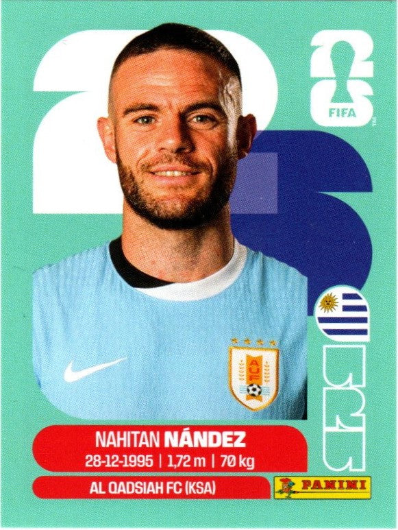 Panini FIFA World Cup 2026 Sammelsticker - URU 9 - Nahitan Nandez - Uruguay