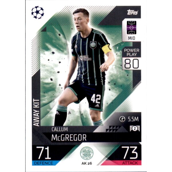 Topps Match Attax Champions League 2022/23 - AK26 - Callum McGregor - Away Kit