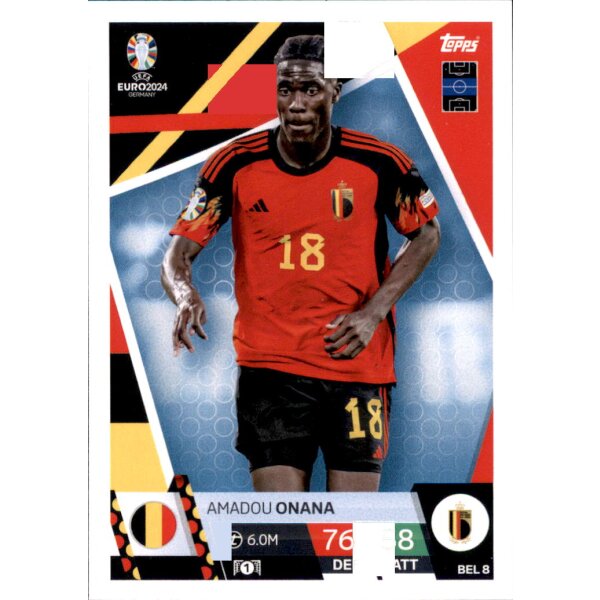 Topps Match Attax EURO 2024 Germany - BEL 8 - Amadou Onana