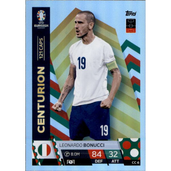 Topps Match Attax EURO 2024 Germany - CC 6 - Leonardo Bonucci - Centurion