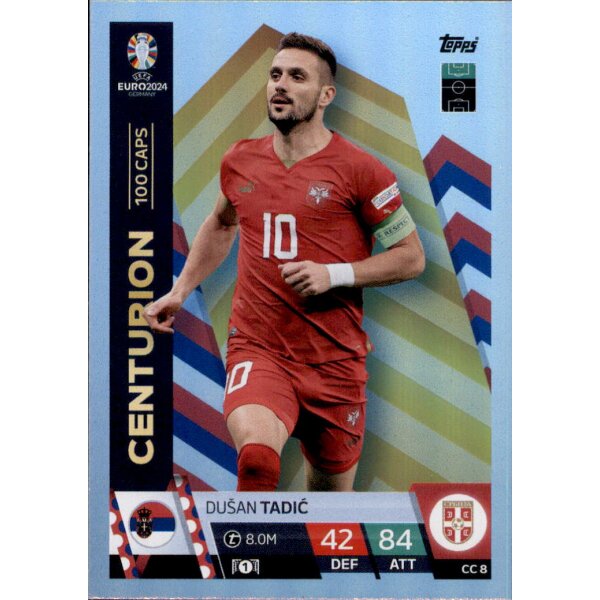 Topps Match Attax EURO 2024 Germany - CC 8 - Dusan Tadic - Centurion