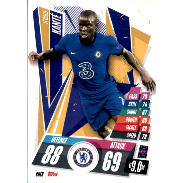 Topps Match Attax Champions League 2020/21 - CHE8 - N'Golo Kante - Basis Karte