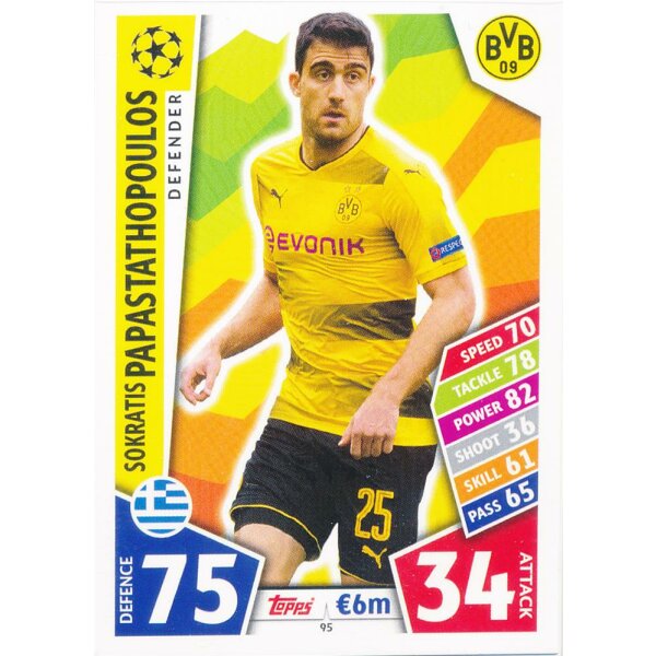 Topps Match Attax Champions League 2017/18 - CL1718-095 - Sokratis Papastathopoulos - Borussia Dortmund
