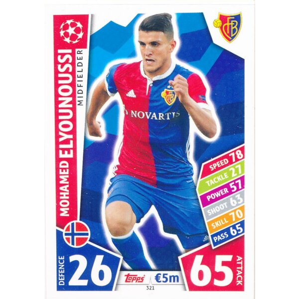 Topps Match Attax Champions League 2017/18 - CL1718-321 - Mohamed Elyounoussi - FC Basel 1893