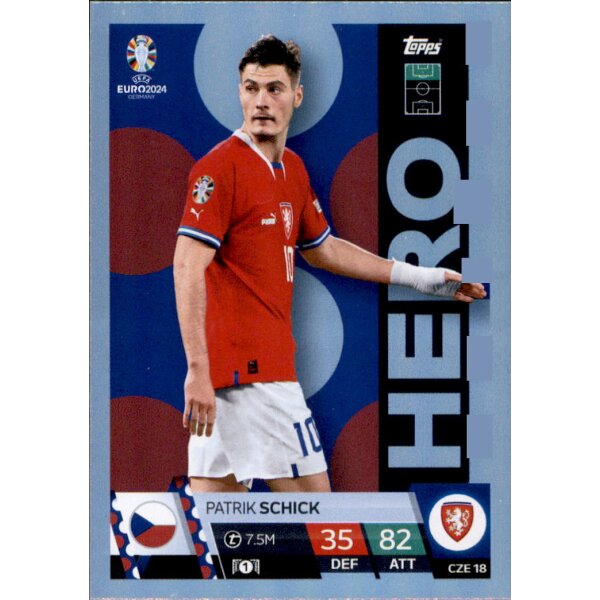 Topps Match Attax EURO 2024 Germany -  CZE 18 - Patrik Schick - Hero