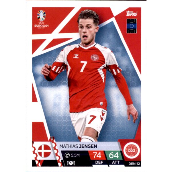 Topps Match Attax EURO 2024 Germany - DEN 12 - Mathias Jensen