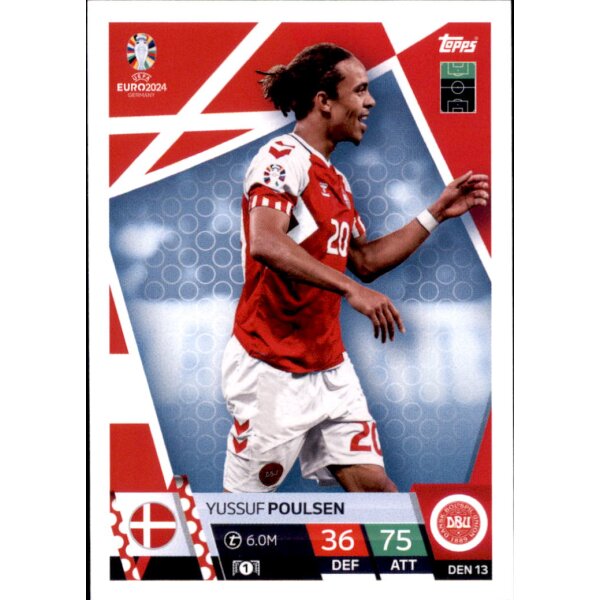 Topps Match Attax EURO 2024 Germany - DEN 13 - Yussuf Poulsen