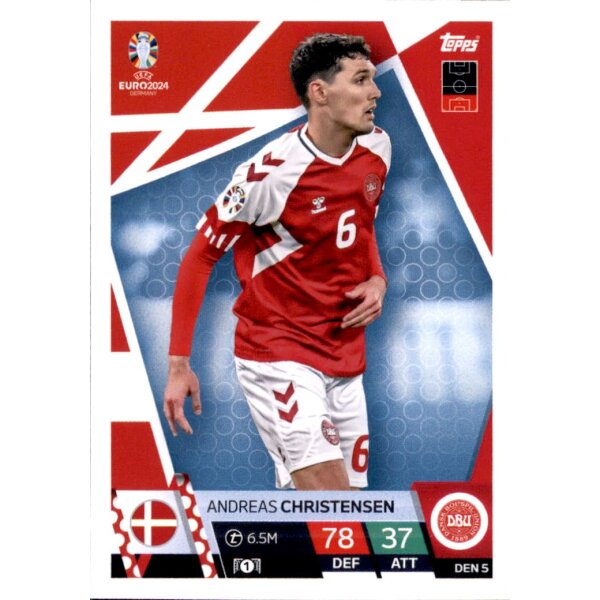 Topps Match Attax EURO 2024 Germany - DEN 5 - Andreas Christensen
