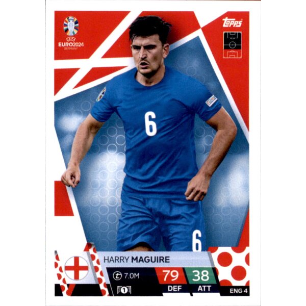 Topps Match Attax EURO 2024 Germany - ENG 4 - Harry Maguire