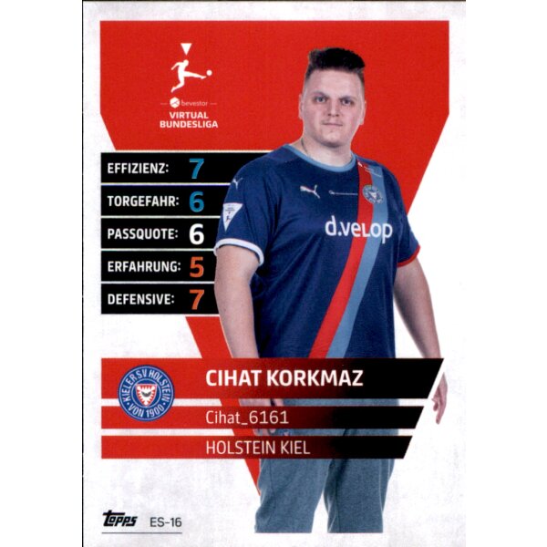 Topps Match Attax Bundesliga 2021/22 - ES16 - Cihat Korkmaz – Cihat_6161 - E-Sports