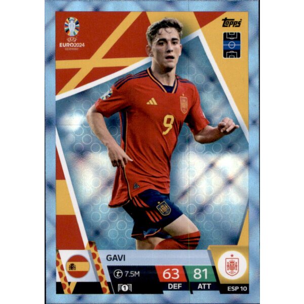 Topps Match Attax EURO 2024 Germany - ESP 10 - Gavi - CRYSTAL