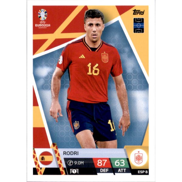 Topps Match Attax EURO 2024 Germany - ESP 8 - Rodri