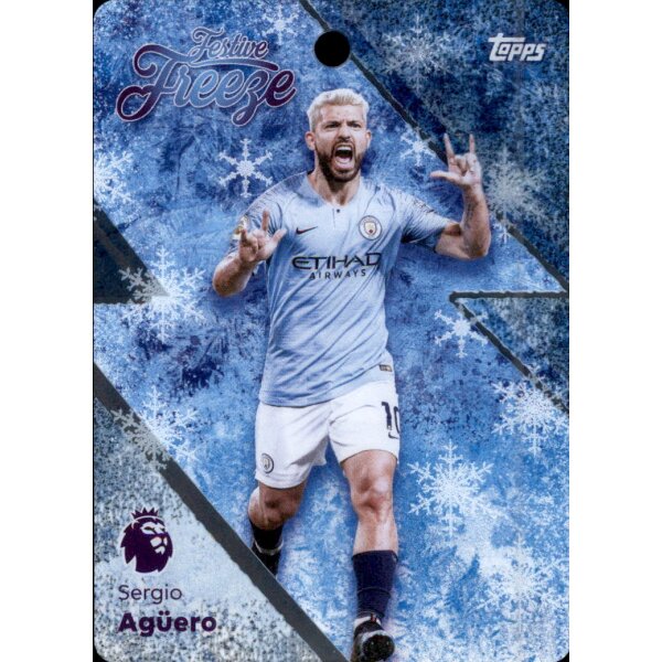 Topps Premier League 2025/2026 - FF10 - Sergio Agüero - Festive Freeze