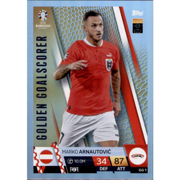 Topps Match Attax EURO 2024 Germany - GG 1 - Marko Arnautovic - Golden Goalscorer