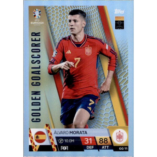 Topps Match Attax EURO 2024 Germany - GG 11 - Alvaro Morata - Golden Goalscorer