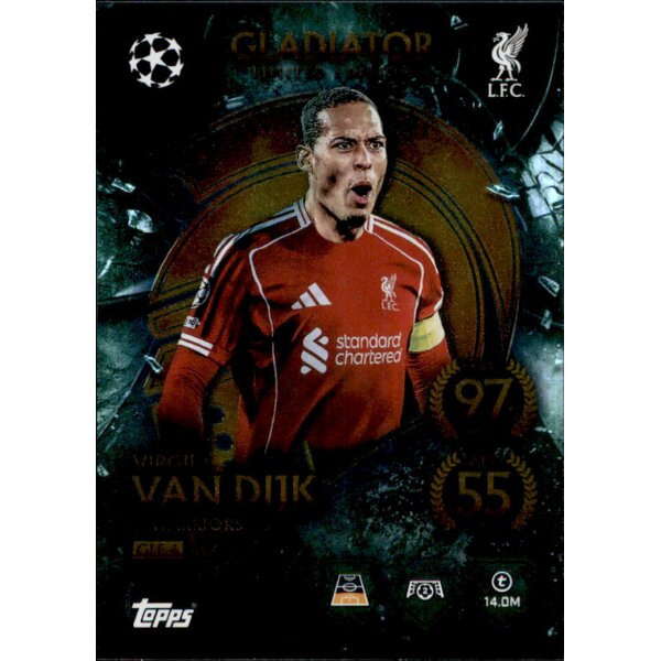 Topps Match Attax Champions League 2025/26 - GLE4 - Virgil van Dijk - Gladiators Limited Edition - Warriors