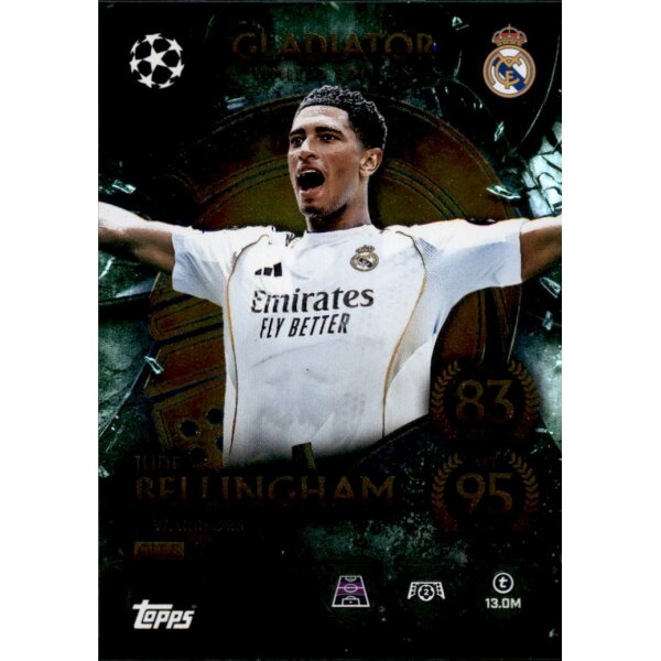 Topps Match Attax Champions League 2025/26 - GLE5 - Jude Bellingham - Gladiators Limited Edition - Warriors