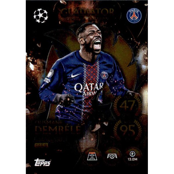 Topps Match Attax Champions League 2025/26 - GLE9 - Ousmane Dembele - Gladiators Limited Edition - Spartans