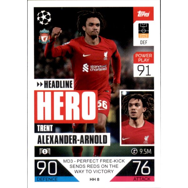 Topps Match Attax Champions League 2022/23 - HH08 - Trent Alexander-Arnold - Headline Heroes
