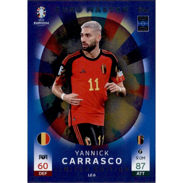 Topps Match Attax EURO 2024 Germany -  LE 6 - Yannick Carrasco - Limitierte Karte