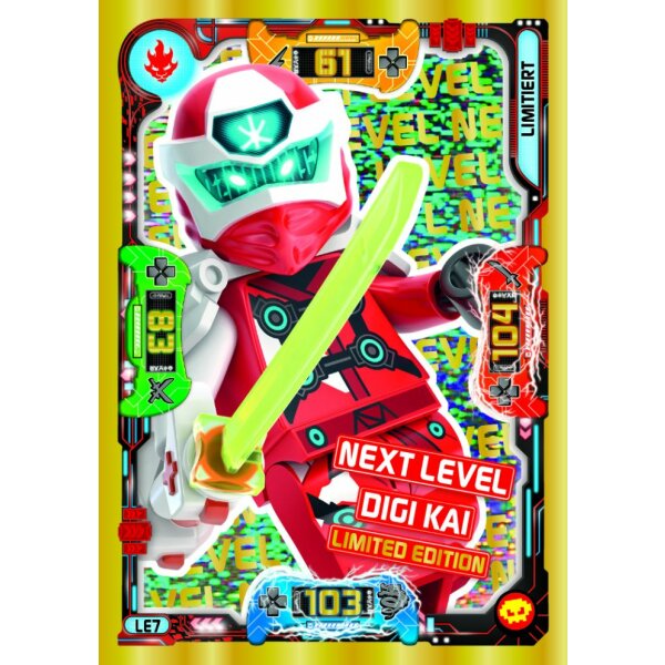 Blue Ocean LEGO Ninjago Serie 5 Next Level (2020) - LE07 - Next Level Digi Kai - Limitierte Karte