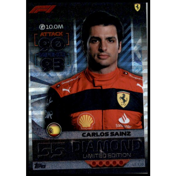LE13D - Turbo Attax F1 2022 - Diamond Limitierte Karte - Carlos Sainz