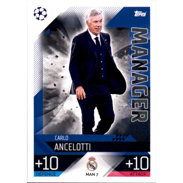 Topps Match Attax Champions League 2022/23 - MAN07 - Carlo Ancelotti - Manager
