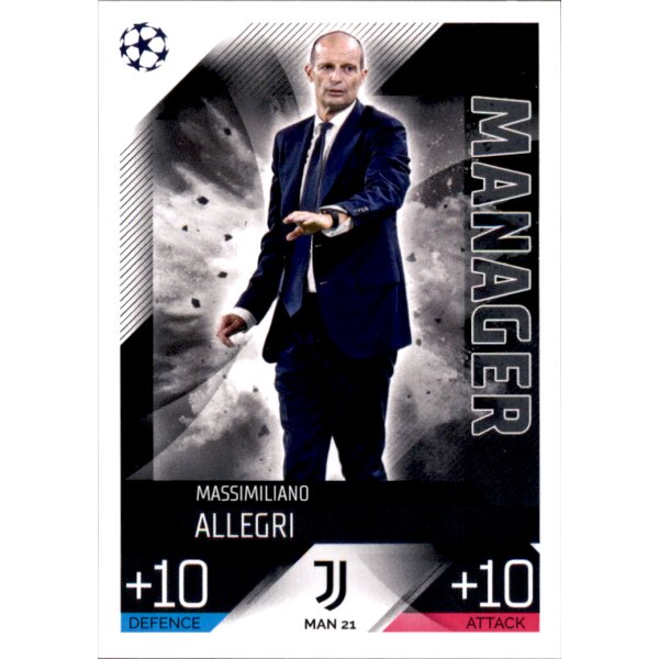 Topps Match Attax Champions League 2022/23 - MAN21 - Massimiliono Allegri - Manager