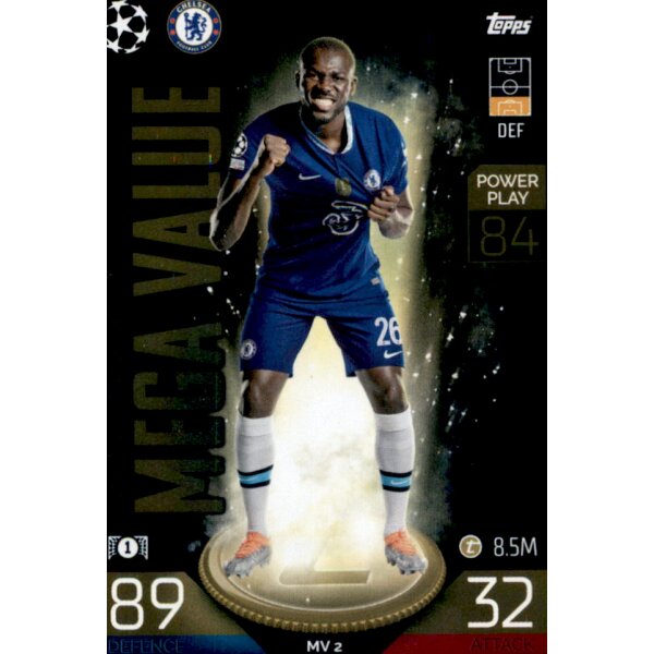 Topps Match Attax Champions League 2022/23 - MV02 - Kalidou Koulibaly - Mega Valeu