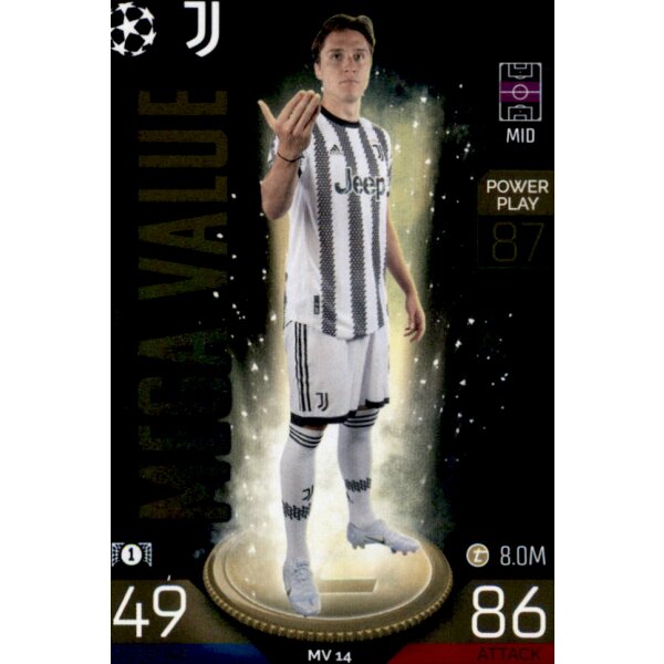 Topps Match Attax Champions League 2022/23 - MV14 - Federico Chiesa - Mega Valeu