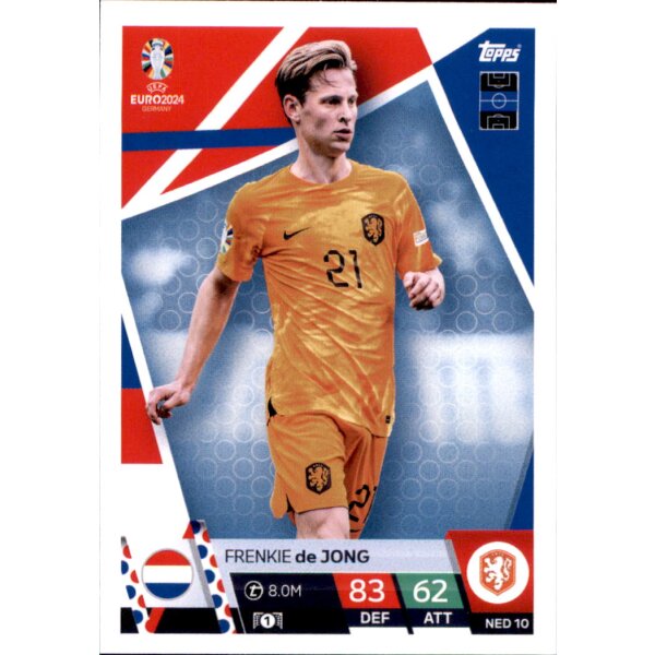 Topps Match Attax EURO 2024 Germany - NED 10 - Frenkie de Jong