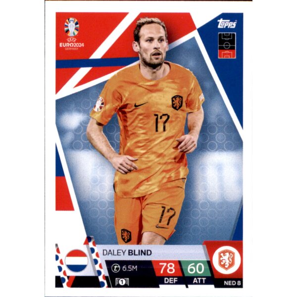 Topps Match Attax EURO 2024 Germany - NED 8 - Daley Blind