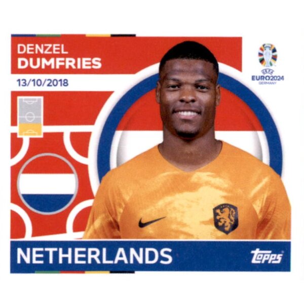 NED 8 - Denzel Dumfries - Topps UEFA EURO Germany EM 2024