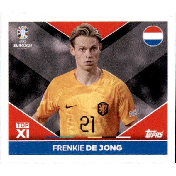 NED TOP 1 - Frenkie de Jong - Top XI - Topps UEFA EURO Germany EM 2024
