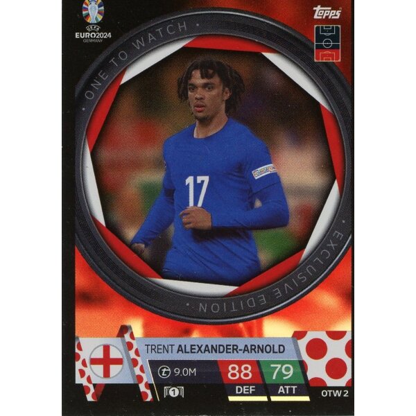 Topps Match Attax EURO 2024 Germany - OTW 2 - Trent Alexander-Arnold - One to Watch Exclusive Edition