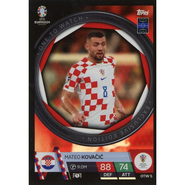 Topps Match Attax EURO 2024 Germany - OTW 5 - Mateo Kovacic - One to Watch Exclusive Edition