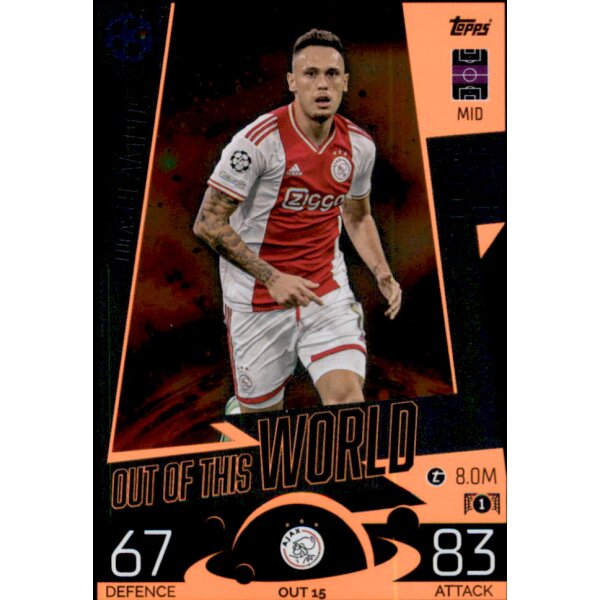 Topps Match Attax Champions League 2022/23 - OUT15 - Lucas Ocampos - Out of this World