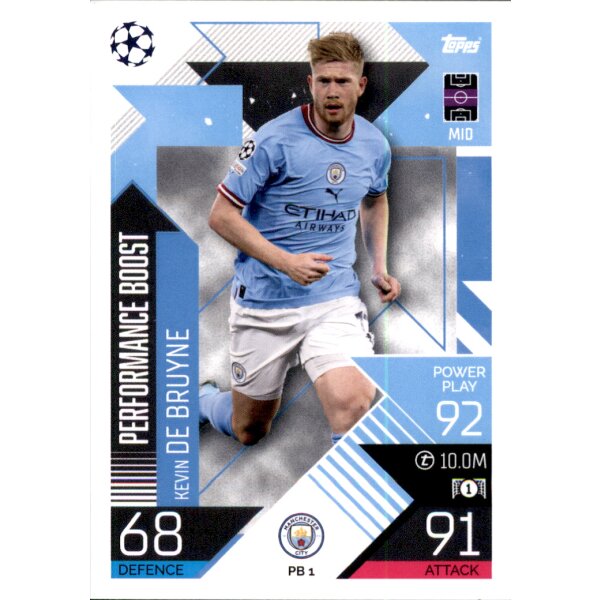 Topps Match Attax Champions League 2022/23 - PB01 - Kevin de Bruyne - Performance Boost