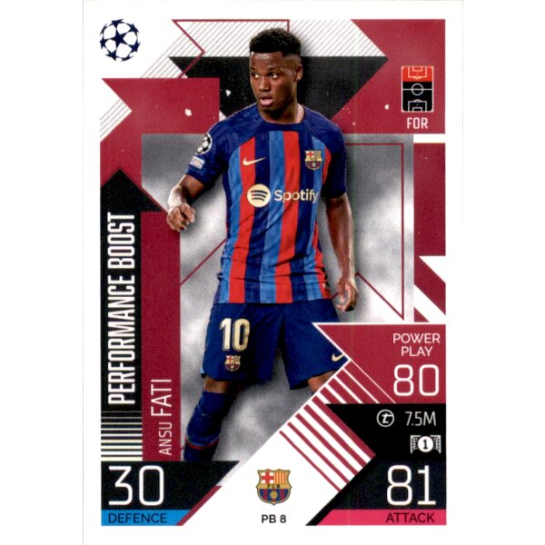 Topps Match Attax Champions League 2022/23 - PB08 - Ansu Fati - Performance Boost