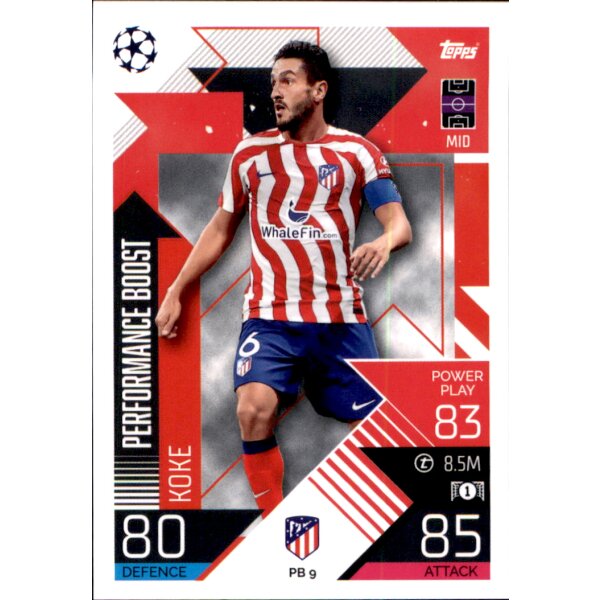 Topps Match Attax Champions League 2022/23 - PB09 - Koke - Performance Boost