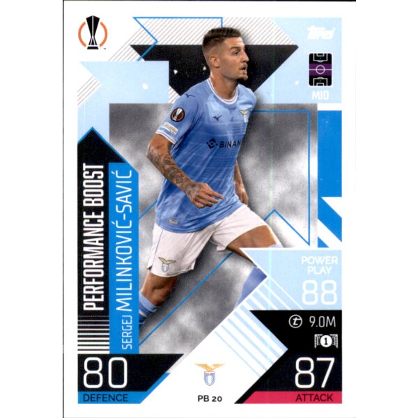 Topps Match Attax Champions League 2022/23 - PB20 - Sergej Milinkovic-Savic - Performance Boost