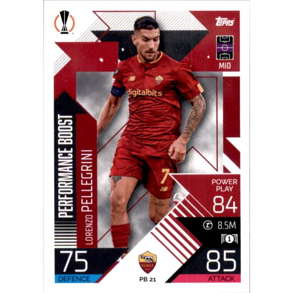 Topps Match Attax Champions League 2022/23 - PB21 - Lorenzo Pellegrini - Performance Boost